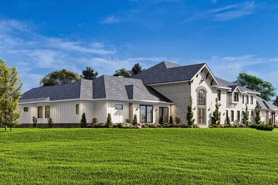 Exterior - Front Elevation 14 for European House Plan #54-586 - 7 bed, 7 bath