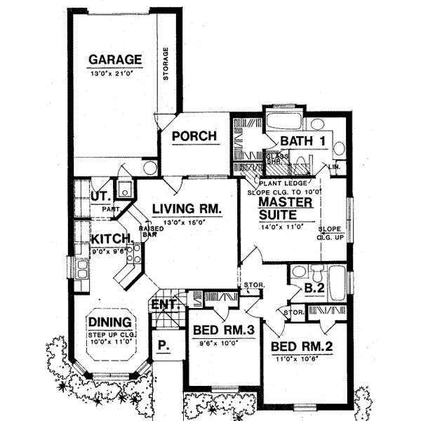 Traditional Floor Plan - Main Floor Plan #40-281