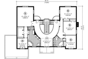 European Style House Plan - 4 Beds 4 Baths 4432 Sq/Ft Plan #25-276 