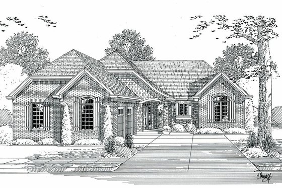Exterior - Front Elevation 3 for Country House Plan #46-523 - 3 bed, 2.5 bath