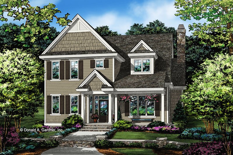 Architectural House Design - Traditional Exterior - Front Elevation Plan #929-1073