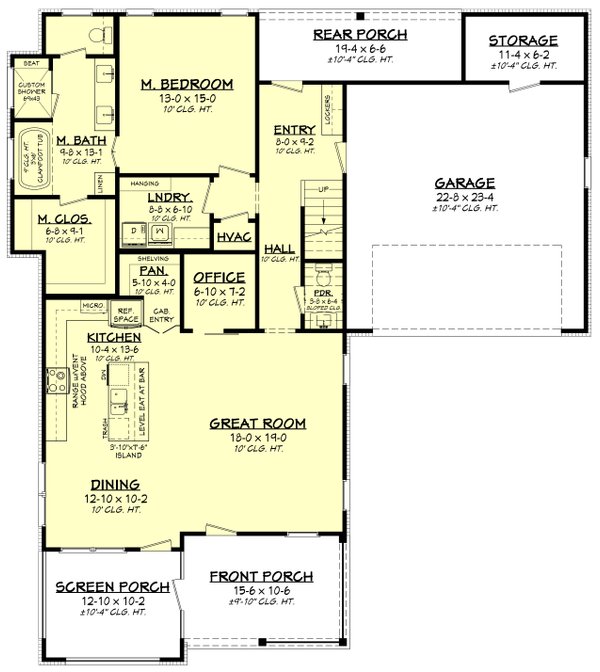 Farmhouse Floor Plan - Main Floor Plan #430-275