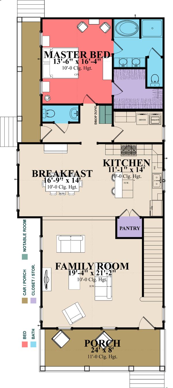 Home Plan - Farmhouse Floor Plan - Main Floor Plan #63-378