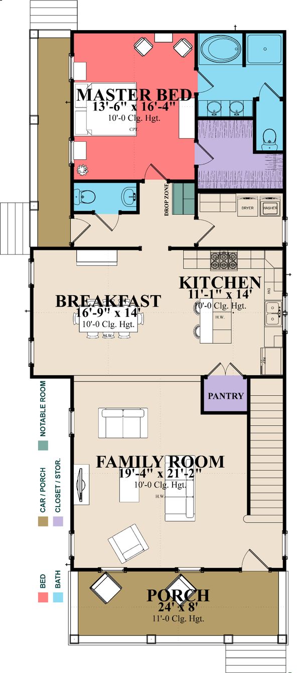 Farmhouse Floor Plan - Main Floor Plan #63-378