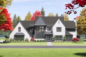 Tudor Exterior - Front Elevation Plan #1096-2