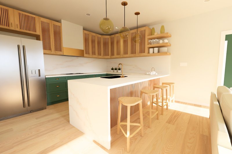 House Design - Interior - Kitchen for Farmhouse House Plan #126-295 - 1 bed, 1 bath