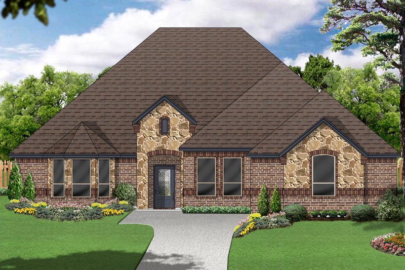 Home Plan - Traditional Exterior - Front Elevation Plan #84-588
