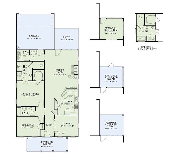 Dream House Plan - Traditional Floor Plan - Main Floor Plan #17-2422
