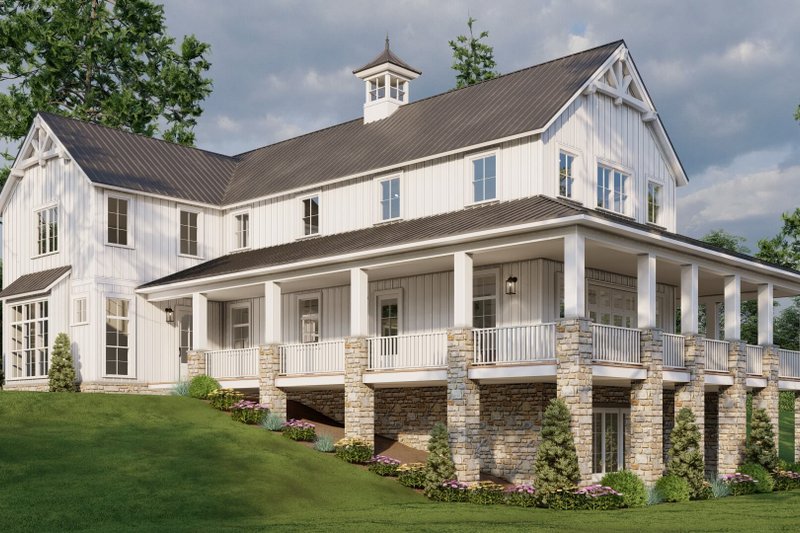 House Plan Design - Exterior - Front Elevation 4 for Farmhouse House Plan #923-373 - 3 bed, 3.5 bath