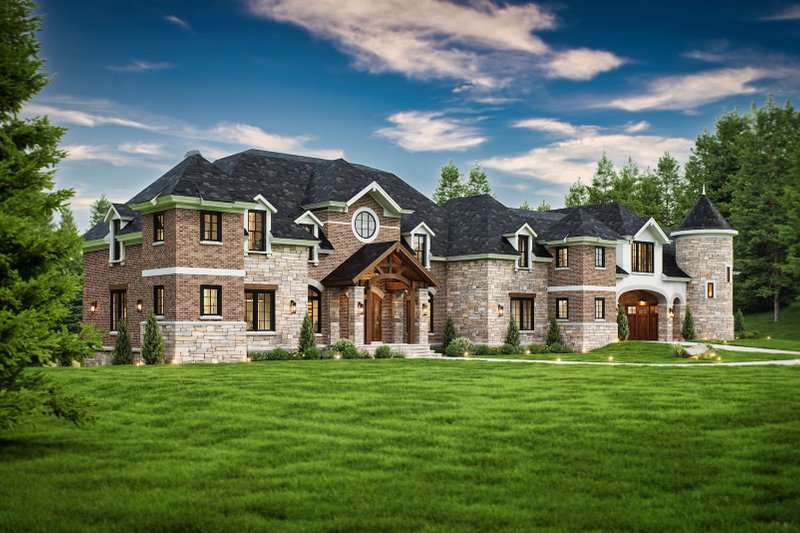Home Plan - Exterior - Front Elevation 5 for Mediterranean House Plan #119-414 - 4 bed, 4.5 bath