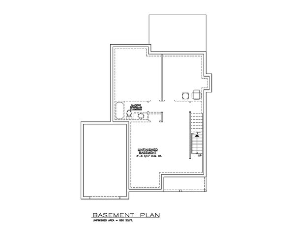 Craftsman Floor Plan - Lower Floor Plan #1100-5