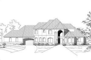 European Exterior - Front Elevation Plan #411-666