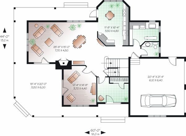 Architectural House Design - Traditional Floor Plan - Main Floor Plan #23-871