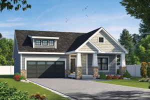 Cottage Exterior - Front Elevation Plan #20-2399