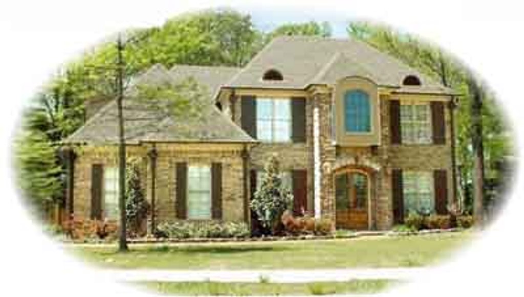 Exterior - Front Elevation 2 for European House Plan #81-1193 - 4 bed, 4 bath