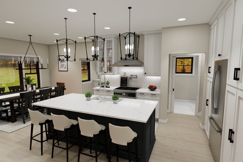House Design - Interior - Kitchen for Farmhouse House Plan #51-1377 - 3 bed, 2.5 bath