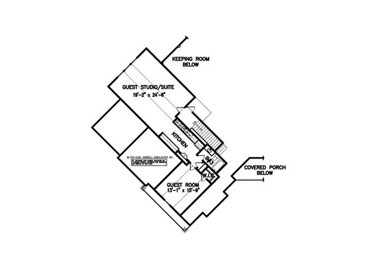 Floor Plan - Upper Floor for Craftsman House Plan #54-492 - 4 bed, 3.5 bath