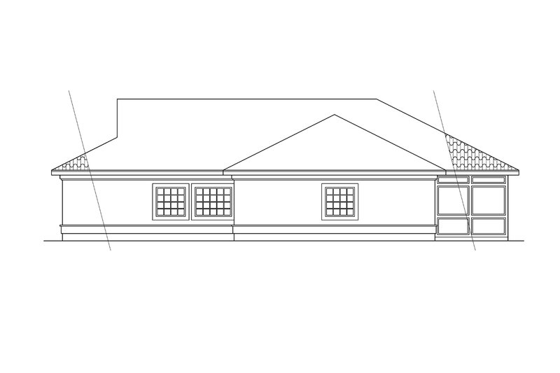 Home Plan - Exterior - Other Elevation 1 for Mediterranean House Plan #124-228 - 3 bed, 2 bath