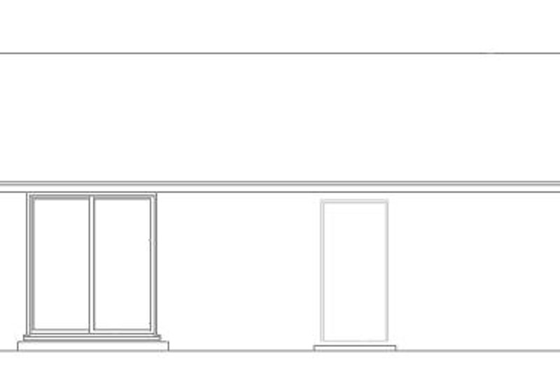 Home Plan - Exterior - Rear Elevation for Ranch House Plan #1-109 - 2 bed, 1 bath