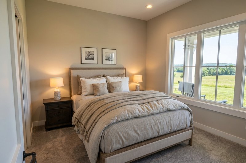 Architectural House Design - Interior - Bedroom 1 for Farmhouse House Plan #51-1519 - 3 bed, 2.5 bath
