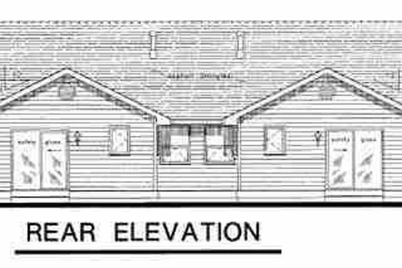 Home Plan - Exterior - Rear Elevation for Traditional House Plan #18-1031 - 6 bed, 4 bath