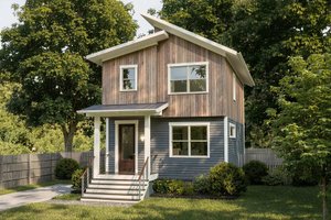 House Blueprint - Exterior - Front Elevation for Modern House Plan #79-291 - 3 bed, 2.5 bath