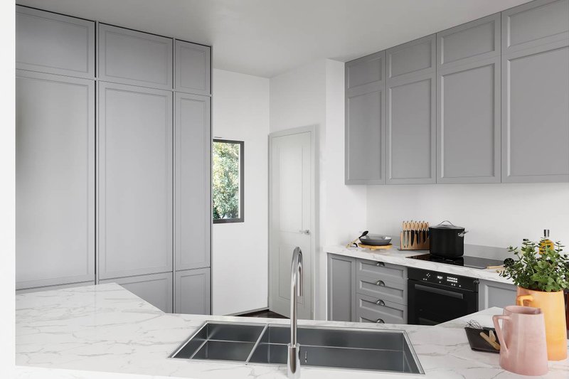 House Blueprint - Interior - Kitchen 2 for Ranch House Plan #54-443 - 3 bed, 2.5 bath