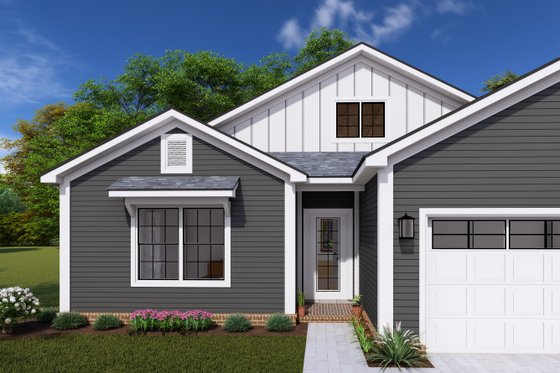 Exterior - Covered Porch for Cottage House Plan #513-2240 - 3 bed, 2 bath