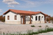 Adobe / Southwestern Style House Plan - 2 Beds 2 Baths 800 Sq/Ft Plan #1106-195 Exterior 