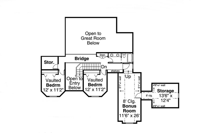 House Plan Design - Floor Plan - Upper Floor for Country House Plan #124-397 - 3 bed, 2.5 bath