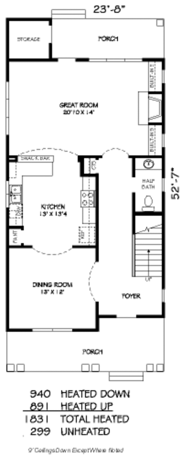 Traditional Floor Plan - Main Floor Plan #424-208