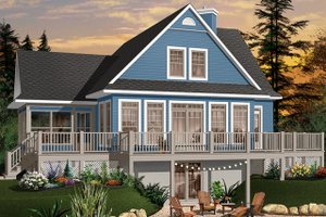 Exterior - Rear Elevation 4 for Country House Plan #23-849 - 3 bed, 2 bath
