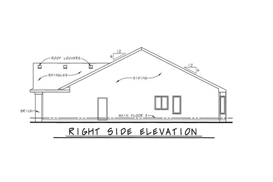 Exterior - Other Elevation 1 for Traditional House Plan #20-2063 - 2 bed, 2 bath