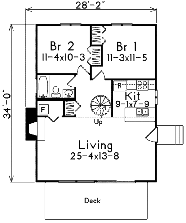 Architectural House Design - Cottage Floor Plan - Main Floor Plan #57-482