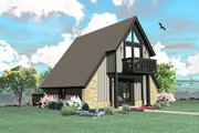Contemporary Style House Plan - 1 Beds 1 Baths 734 Sq/Ft Plan #81-13762 