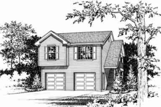 Exterior - Other Elevation for Traditional House Plan #22-461 - 1 bed, 1 bath