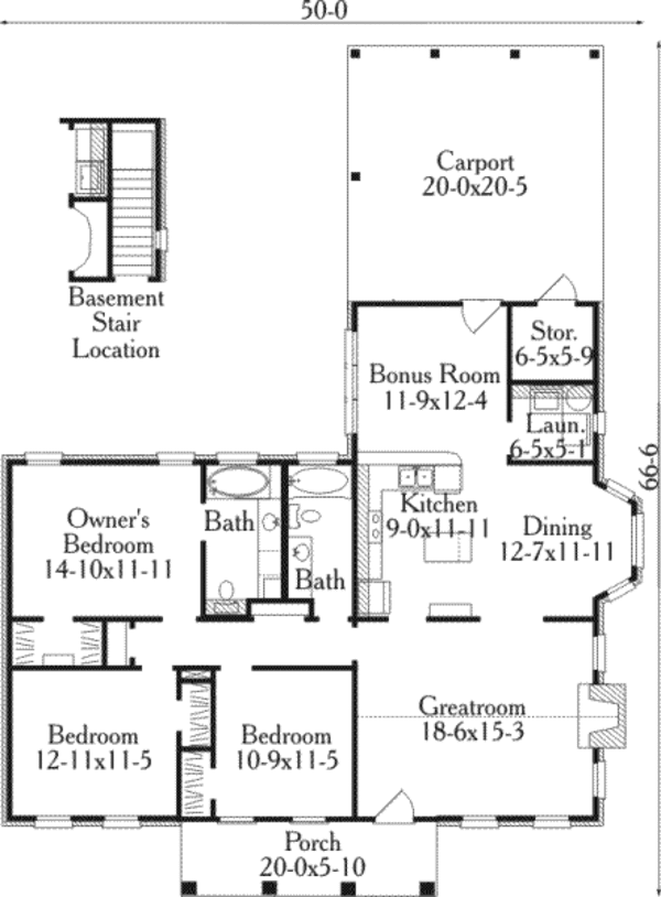 Traditional Floor Plan - Main Floor Plan #406-216