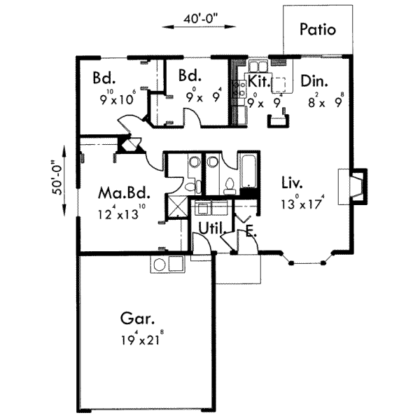 Traditional Floor Plan - Main Floor Plan #303-319