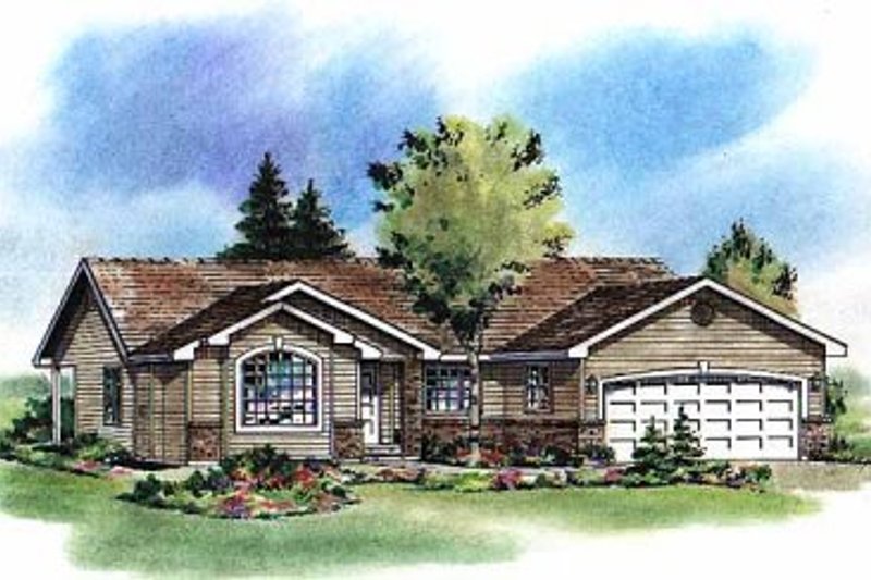 House Design - Ranch Exterior - Front Elevation Plan #18-195