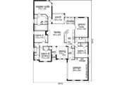 European Style House Plan - 4 Beds 3 Baths 2542 Sq/Ft Plan #84-485 