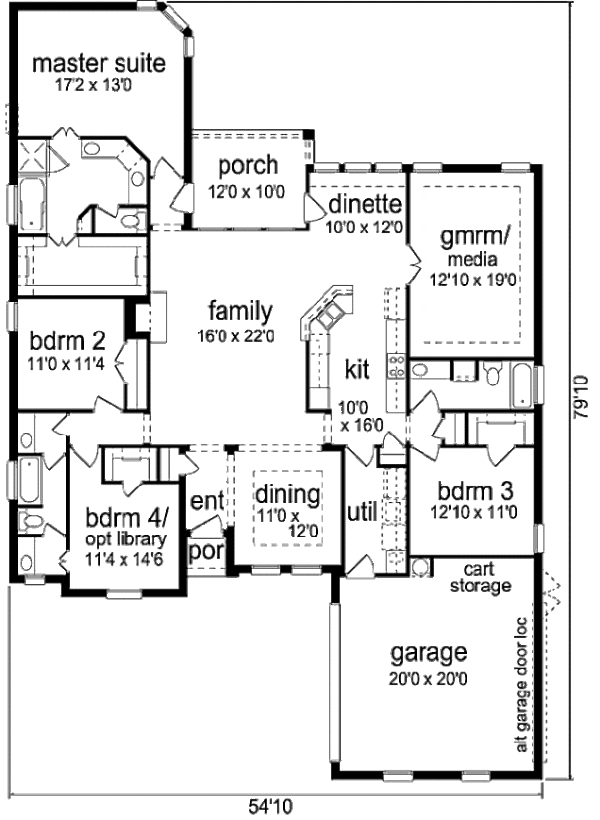 House Plan Design - European Floor Plan - Main Floor Plan #84-485