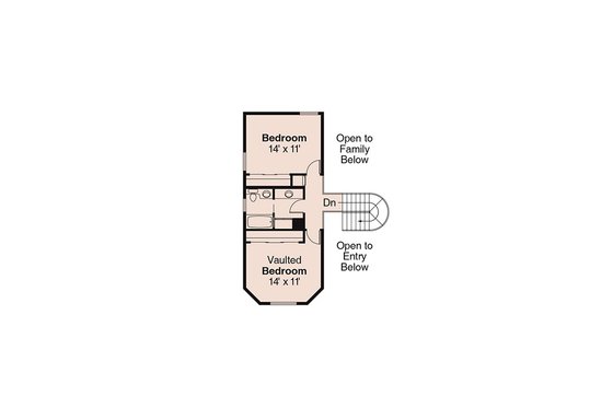 Floor Plan - Upper Floor for Traditional House Plan #124-160 - 3 bed, 2.5 bath