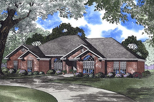 European style home design, front elevation