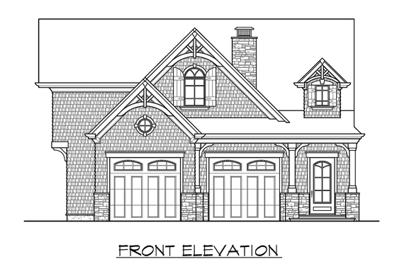 Exterior - Other Elevation 1 for Craftsman House Plan #132-222 - 1 bed, 1 bath