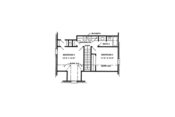 Floor Plan - Upper Floor for Cottage House Plan #410-309 - 3 bed, 2.5 bath