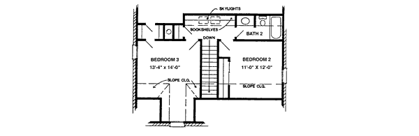 Cottage Floor Plan - Upper Floor Plan #410-309