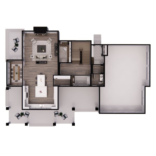 Dream House Plan - Floor Plan - Main Floor 1 for Farmhouse House Plan #51-1564 - 4 bed, 3.5 bath