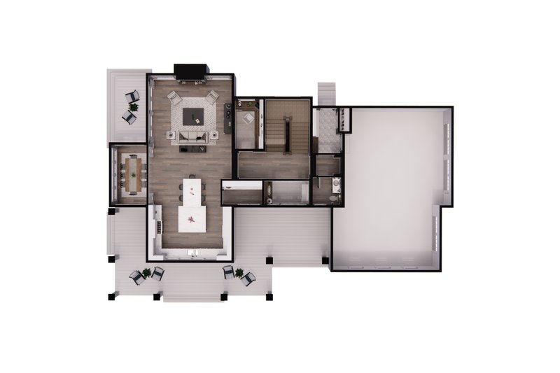 Dream House Plan - Floor Plan - Main Floor 1 for Farmhouse House Plan #51-1564 - 4 bed, 3.5 bath