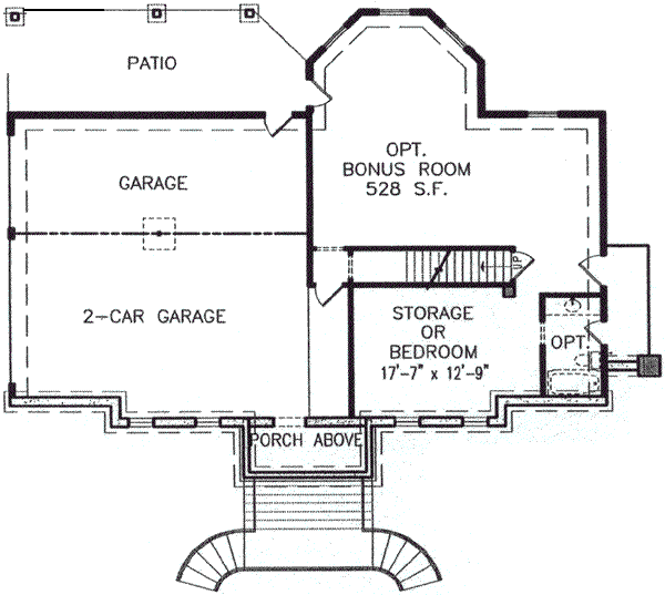 Southern Floor Plan - Lower Floor Plan #54-108