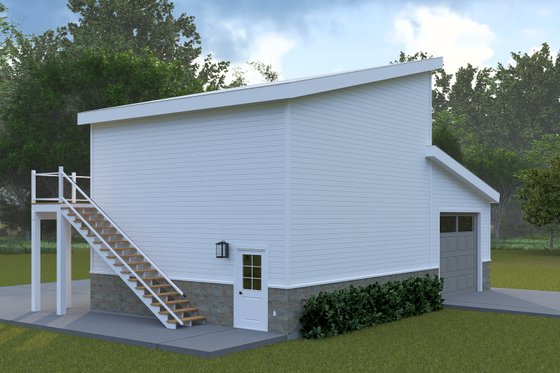 Exterior - Rear Elevation for Modern House Plan #1060-363, 0 bath